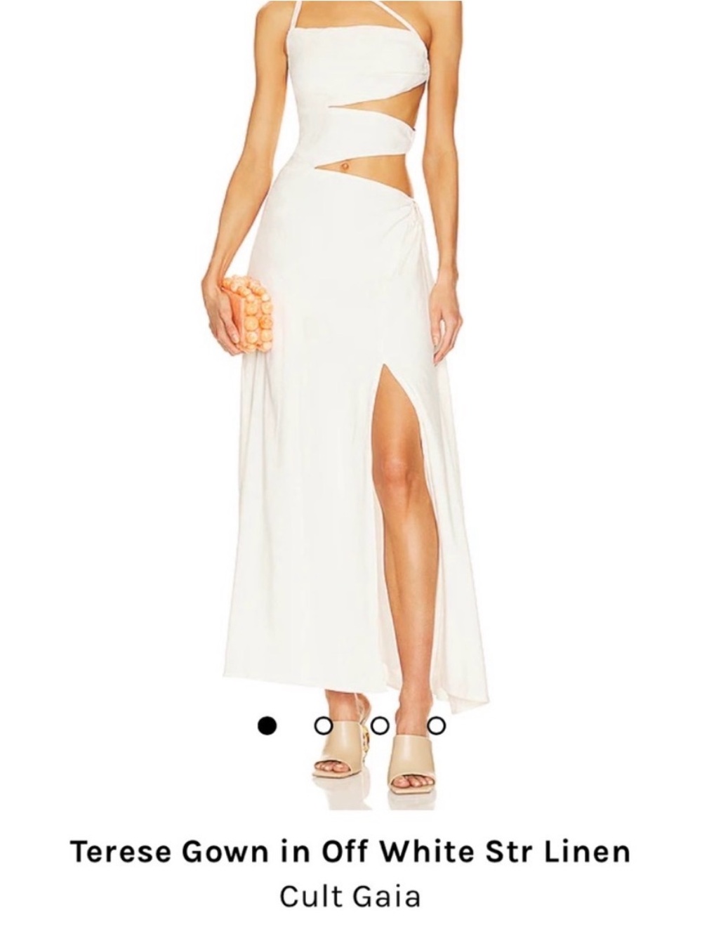 BNWT Cult Gaia Terese Off-White Linen Skirt Gown